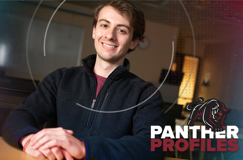 Public Health student Will Correira in Panther Profiles frame