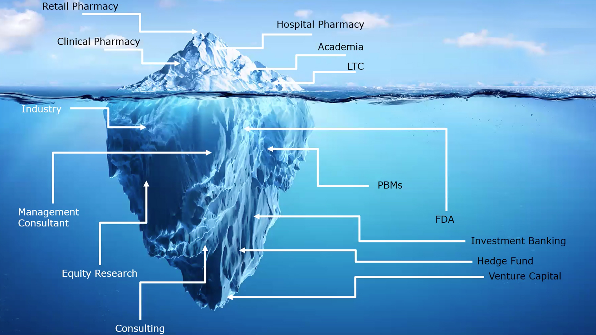 Iceberg, part of Dr. Andrew Lam's presentation