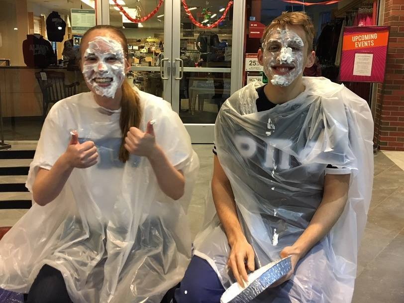 Pie throwing event