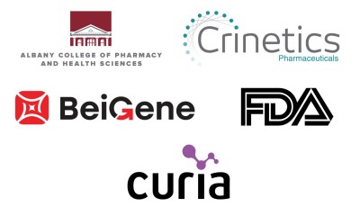 ACPHS, Crinetics, BeiGene, FDA and Curia logos