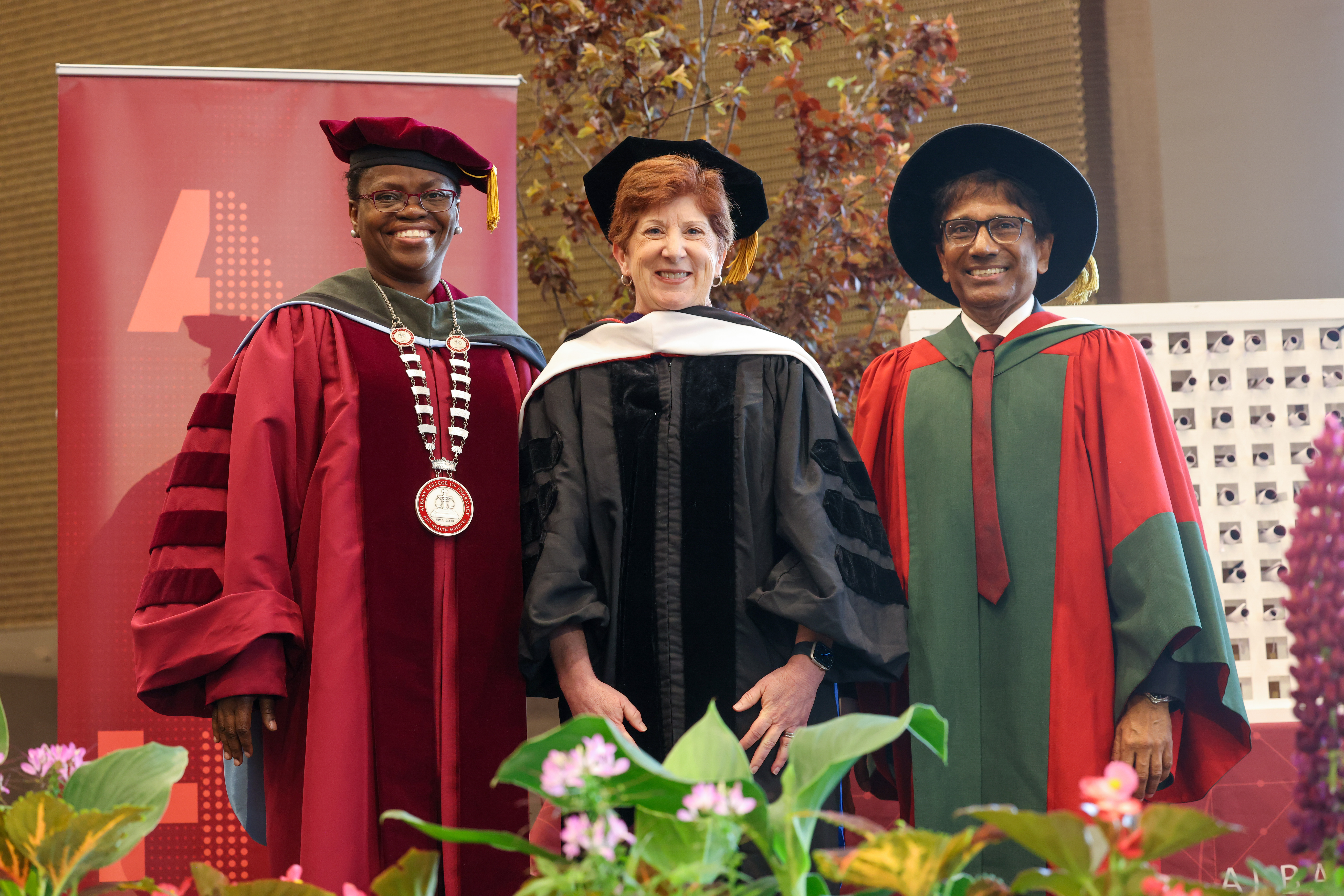 Toyin, Mayor Kathy Sheehan, Sibdas at Commencement