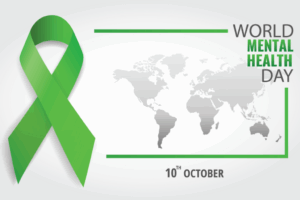 Graphic of world map with remembrance ribbon