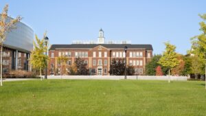 ACPHS Campus Library with greenery copy
