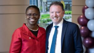 ACPHS President and Russell Sage College President stand together