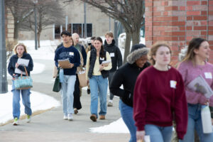 High school students on campus for the Future of Healthcare Workshop 2025