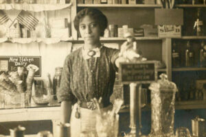 Anna Louise James at James Pharmacy in Connecticut, 1909-1911