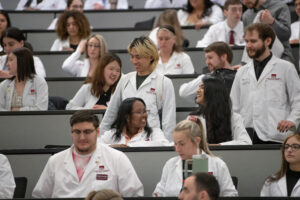 P3 students take their seats for the 2024 P3 Sendoff