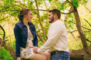 Kaitlyn (Strumski) Rehberg '23 and Nicholas Rehberg '20 at the Rehberg family farm in Cobleskill