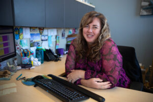 Kristen Ruby in her office