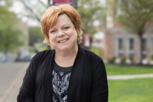 Event Manager Patty Tompkins on campus