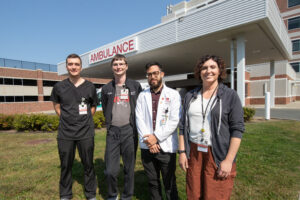 Rafael Diaz Melendez with Samaritan Hospital preceptors and pharmacists