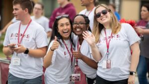 Students gather at orientation