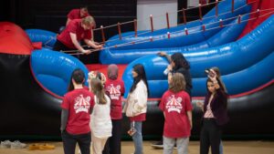 students play in gym
