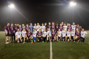 Alumni Soccer Group on field