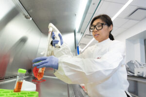 Helen Zan (HVCC CBET Intern) in CBET lab