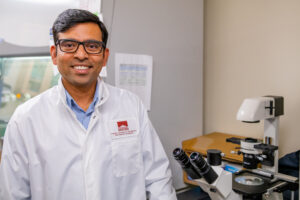 Dr. Vir Singh in his lab