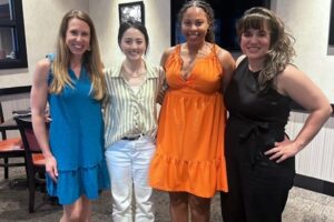 Group photo of Dr. Jessica Farrell; Hsin-Hui Chen, PharmD; ACPHS Assistant Professor, Paris Dade ’23, PharmD; and Dr. Jacqueline Cleary.