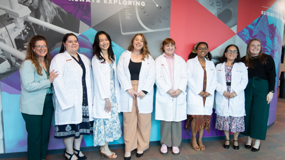 A group of MS in Cyto students after receiving their white coats