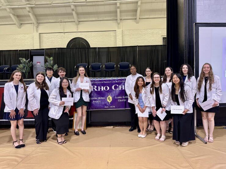 Students inducted into the RHO Chi Honor Society on April 19, 2026
