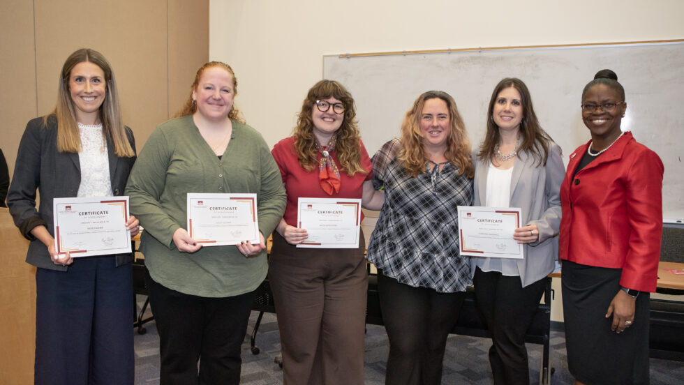 Five ACPHS employees honored for 10 years at the college