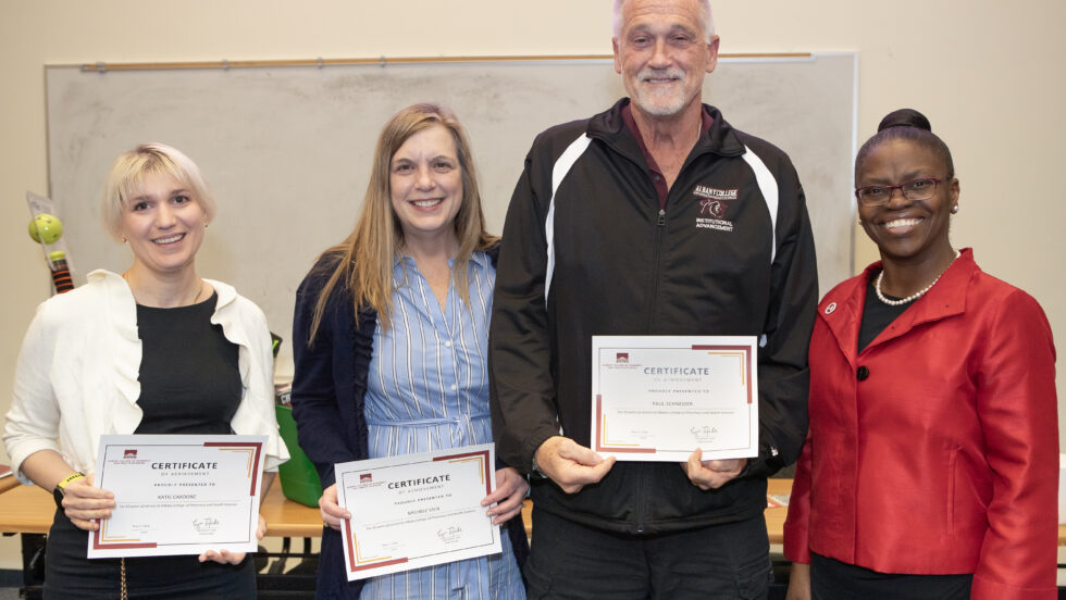 Three ACPHS employees honored for 20 years at the college