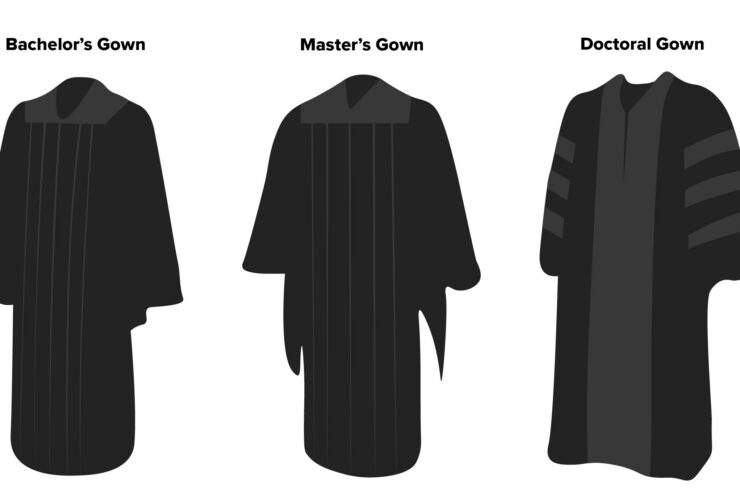 Photo of graduation gowns
