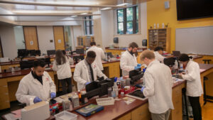 A color photo of the pharmacy lab from 2026
